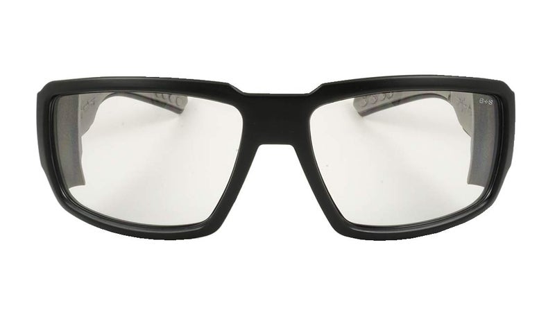 BOMBER Clear Safety Glasses for Men, Matte Black Frame with Polycarbonate Clear Safety Lens z87 Compliant BG101 Safety Glasses, Fitment style for men women - Image 2