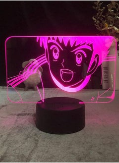 3D Illusion Light LED Nightlight Anime Figure Lamp Manga Touch Sensor Festival Captain Tsubasa Ozora Tsubasa Japanese Night Light Lighting