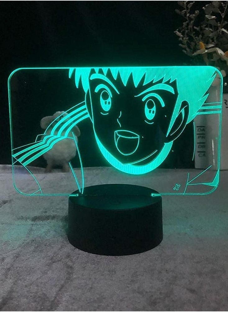 althiqahkey - 3D Illusion Light LED Nightlight Anime Figure Lamp Manga Touch Sensor Festival Captain Tsubasa Ozora Tsubasa Japanese Night Light Lighting - Image 1