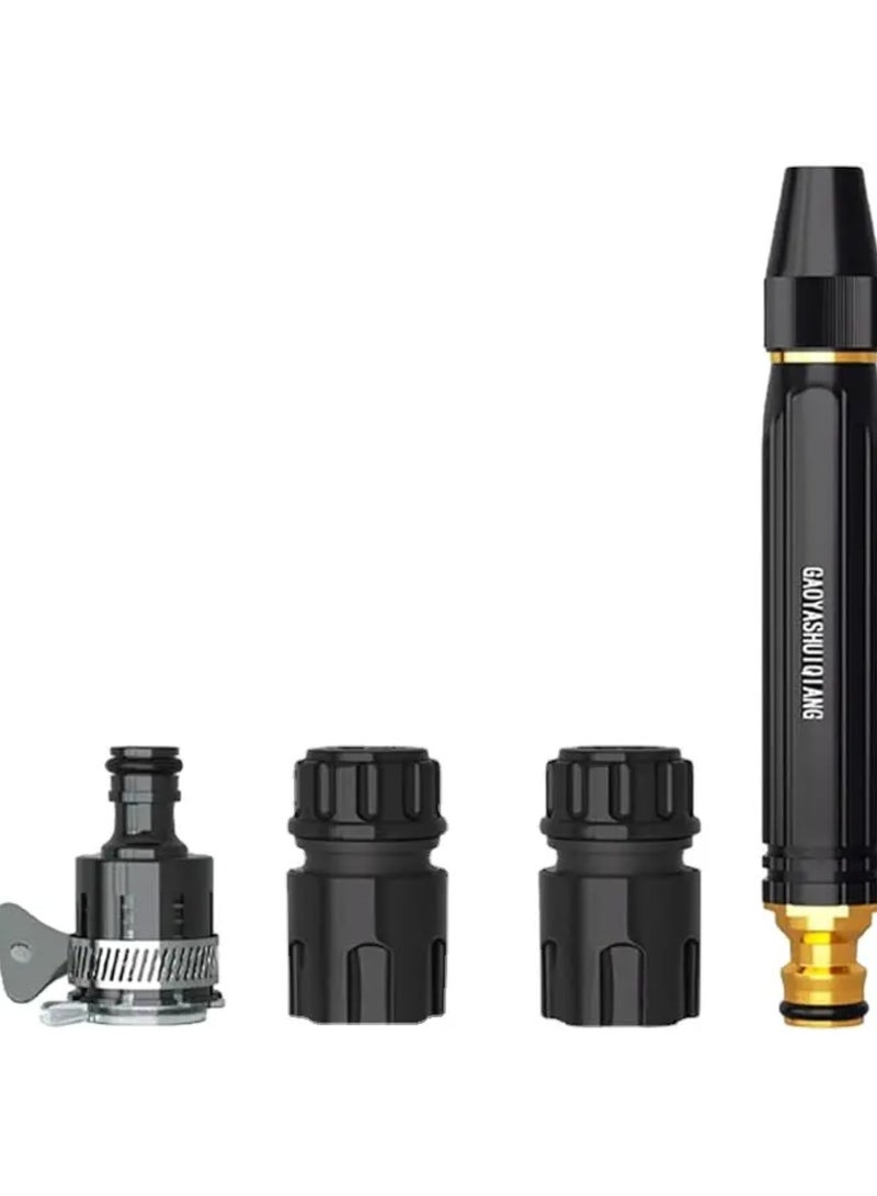 Tradeo Garden Hose Nozzle Metal Water Hose Nozzle High-Pressure Leak-proof Water Hose Sprayer Nozzle with 3 Adjustable Spray Patterns for Car Washing Patio Cleaning Lawn and Plant Watering - Image 2