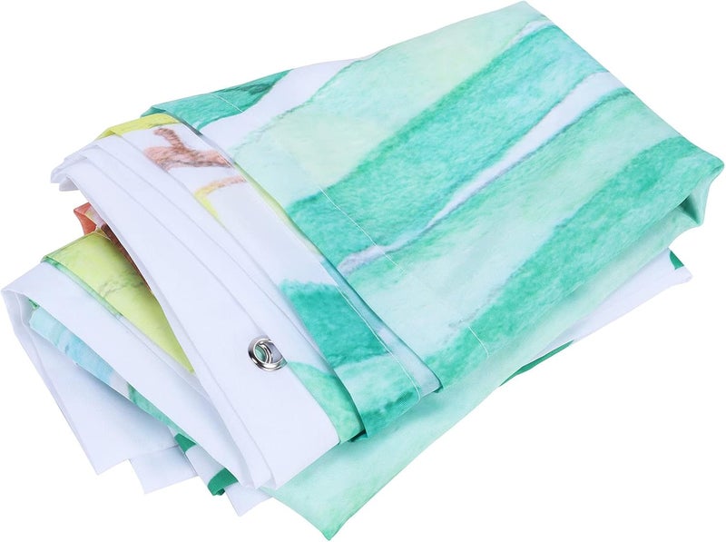 Waterproof Floral Pattern Shower Curtain, Polyester, Summer Decorative Bathroom Curtain - Vibrant Colors, Easy to Install, Fade, Perfect for Home Decor (180 * 200cm) - Image 4