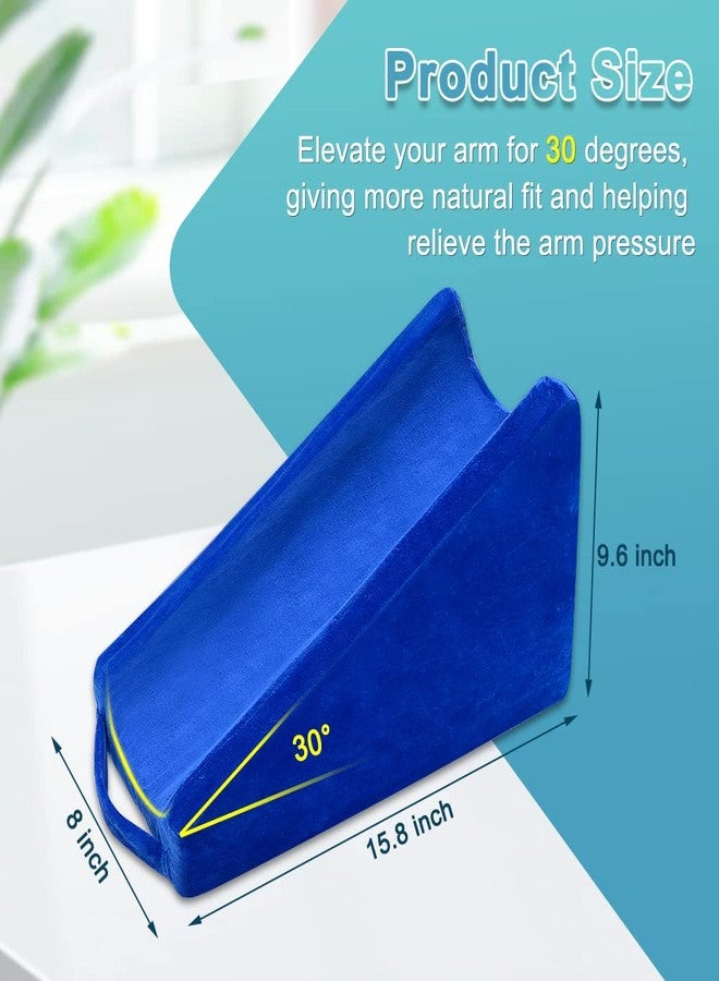Zelen Arm Elevation Pillow Support Wedge Elevating Arm Medical Pillow Post Surgery Elevated Surgical Arms Pillows for Sleeping Elbow Therapy Wedge Foam Support Hand Elevator Broken Wrist Recovery - Image 2