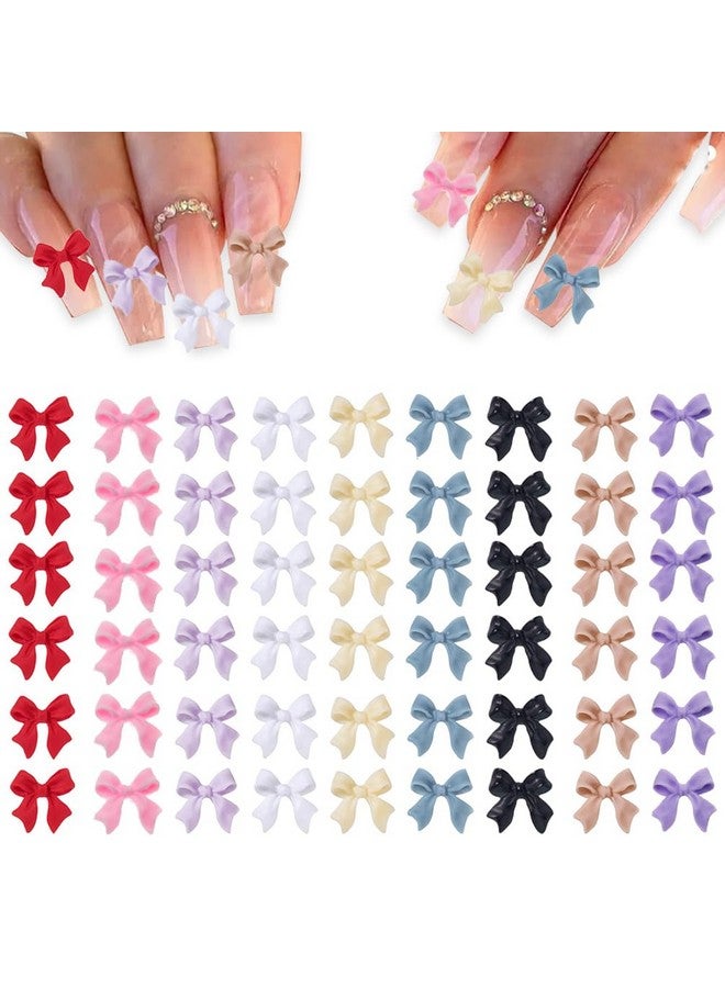 Furimuk 200 Pcs Bow Nail Charms Colorful 3D Bowknot Nail Art Accessories for Acrylic Nails Cute Resin Butterfly DIY Manicure Decoration Tips, Nail Art Crafts - Image 1