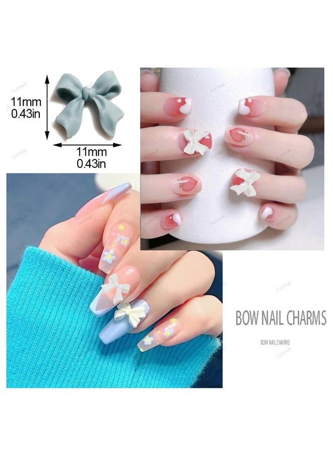 Furimuk 200 Pcs Bow Nail Charms Colorful 3D Bowknot Nail Art Accessories for Acrylic Nails Cute Resin Butterfly DIY Manicure Decoration Tips, Nail Art Crafts - Image 2