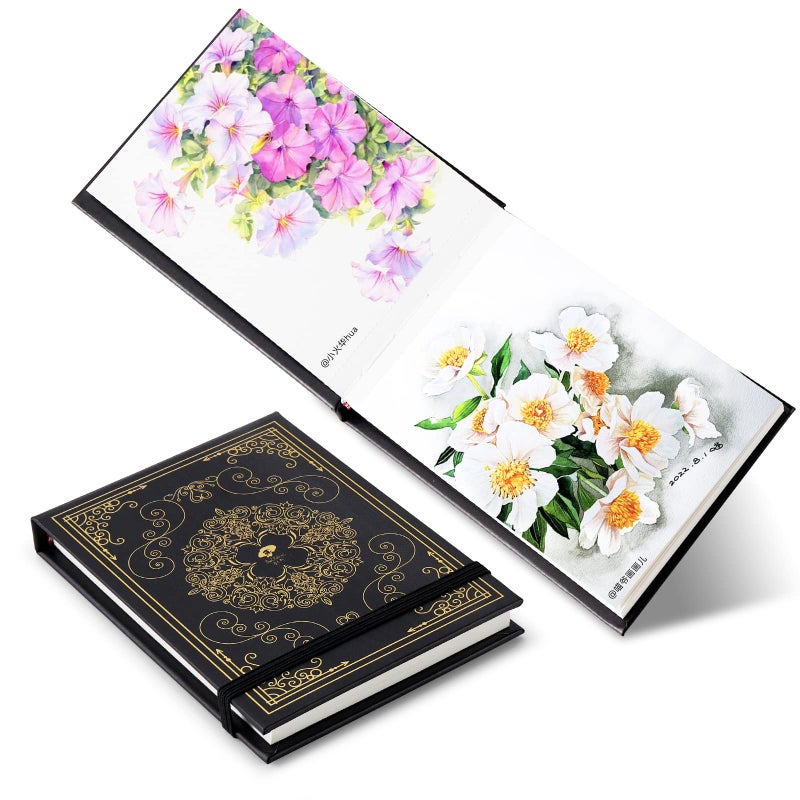 Paul Rubens Watercolor Paper, Cold Press Watercolor Journal,50% Cotton 140 lb/300gsm 20 Sheets 5.2â€™â€™ x 3.8â€™â€™ Travel Art Journal for Beginners and Artists - Image 1