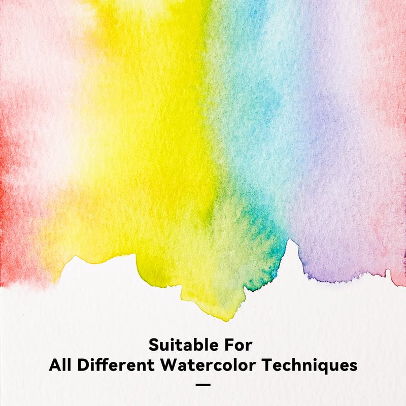 Paul Rubens Watercolor Paper, Cold Press Watercolor Journal,50% Cotton 140 lb/300gsm 20 Sheets 5.2â€™â€™ x 3.8â€™â€™ Travel Art Journal for Beginners and Artists - Image 4