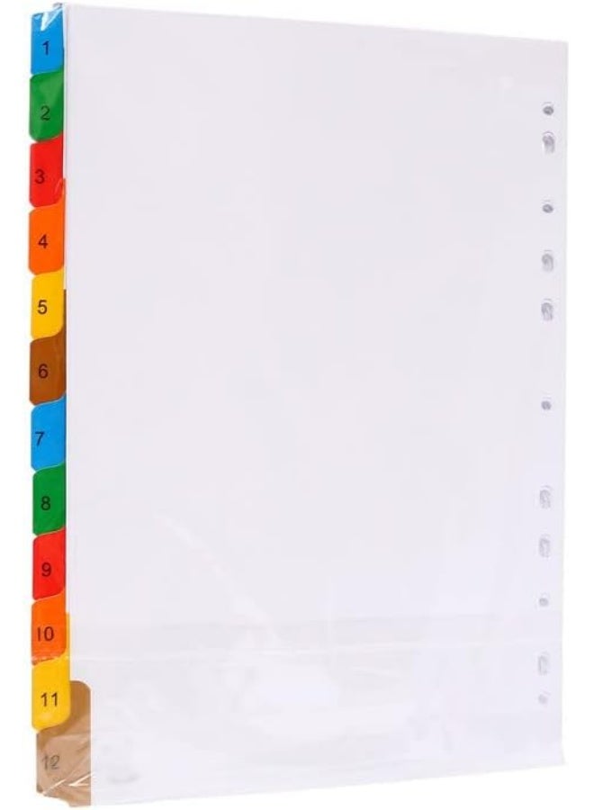 Yassin YA2212 Dividers YASEN 12 Color Plastic Tongue Cartoon Numbers