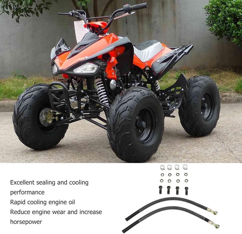 كلاراكو قطع غيار السيارات، طقم خرطوم سائل تبريد الرادياتير 450 مم مع براغي M10x1.25 مناسب للدراجات النارية الترابية 125cc 140cc 150cc 160cc والدراجات النارية الرباعية - Image 4