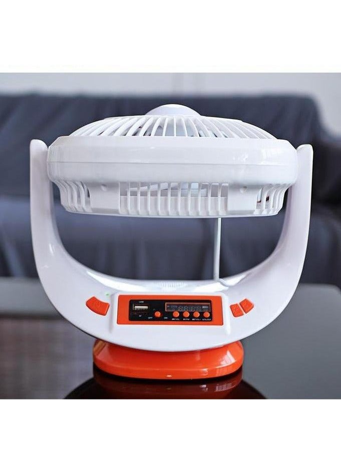 Easy Power Portable Mini 8 Inch Solar Charging Fan, LED Emergency Light with Solar Panel For Home And Outside Used - Image 3