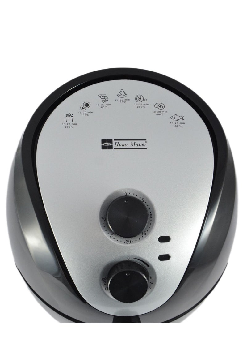 Homemaker - Home Maker Air Fryer 3.5 Liter, 1400 W, Rapid Air Circulate System, Timer & Temperature Control, Over Heat Protection, Non-stick & Removable Basket, Black - Image 1