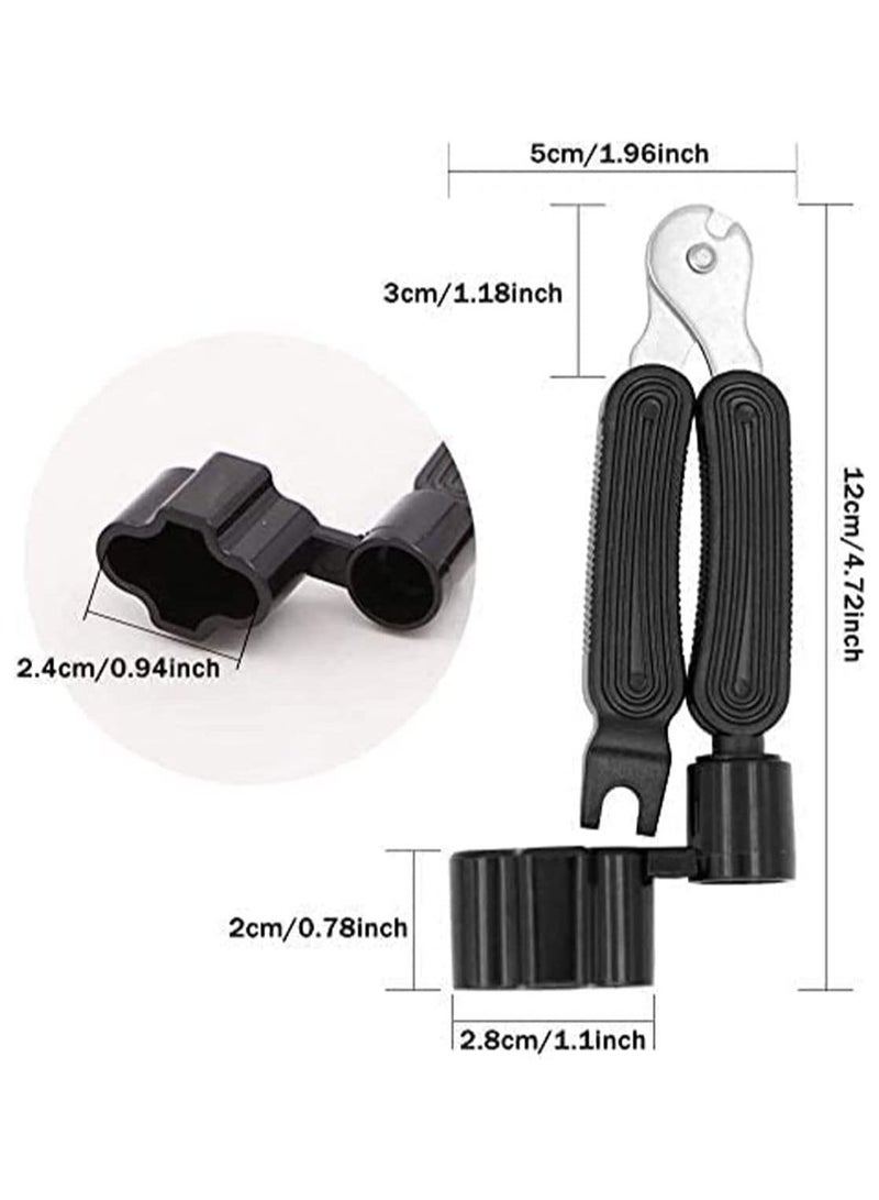 Generic Multifunctional Guitar Maintenance Tool String Peg Winder String Cutter Pin Puller Instrument Accessories Comfortable Instrument Accessories for most Guitars and Bass  - Image 2