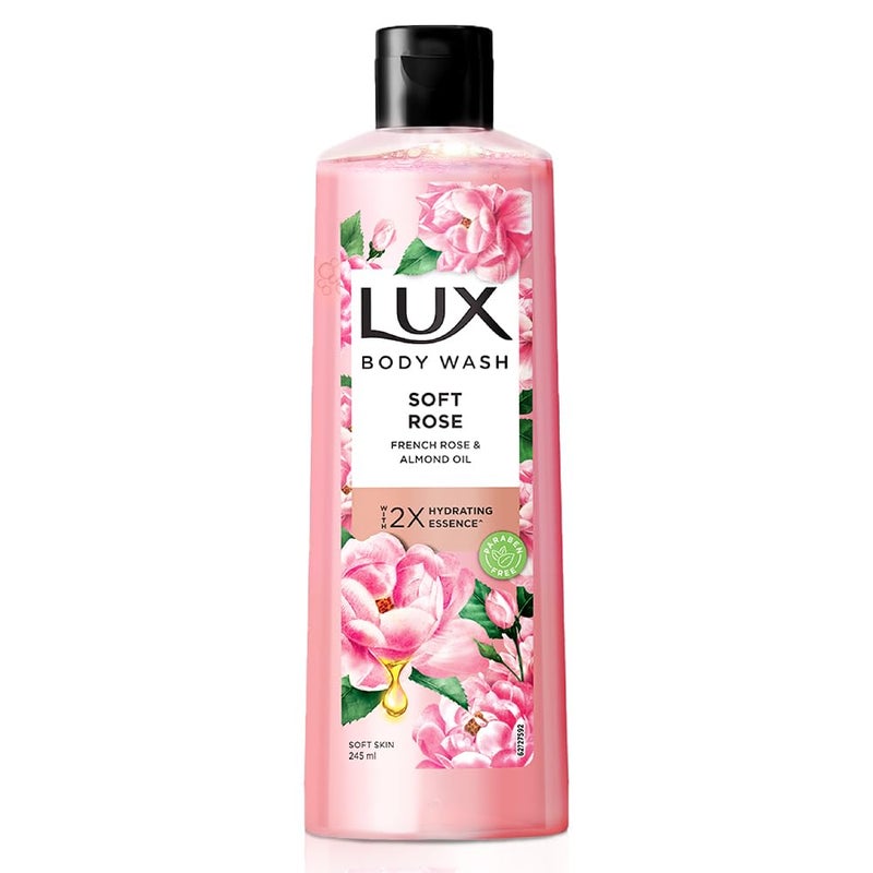 LUX Bodywash French Rose & Almond Oil - 245 ml / 8.28 Fl.Oz - Image 1