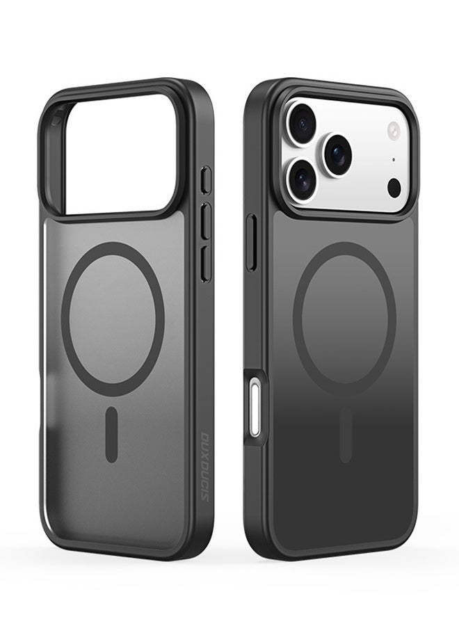 DUX DUCIS Magnetic Case Compatible with Apple iPhone 17 Pro Max, Translucent Matte Back Shockproof Phone Cover, Anti Scratch Anti-fingerprint - Black - Image 1
