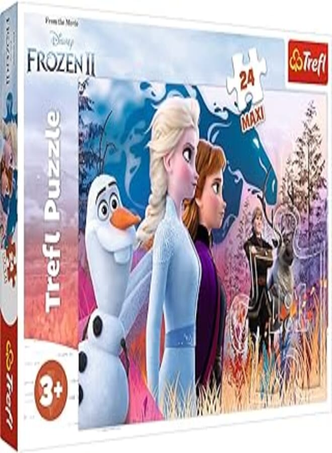Trefl, Puzzle, Magical Journey, Disney Frozen 2, 24 Maxi Pieces, for children aged 3 years and up