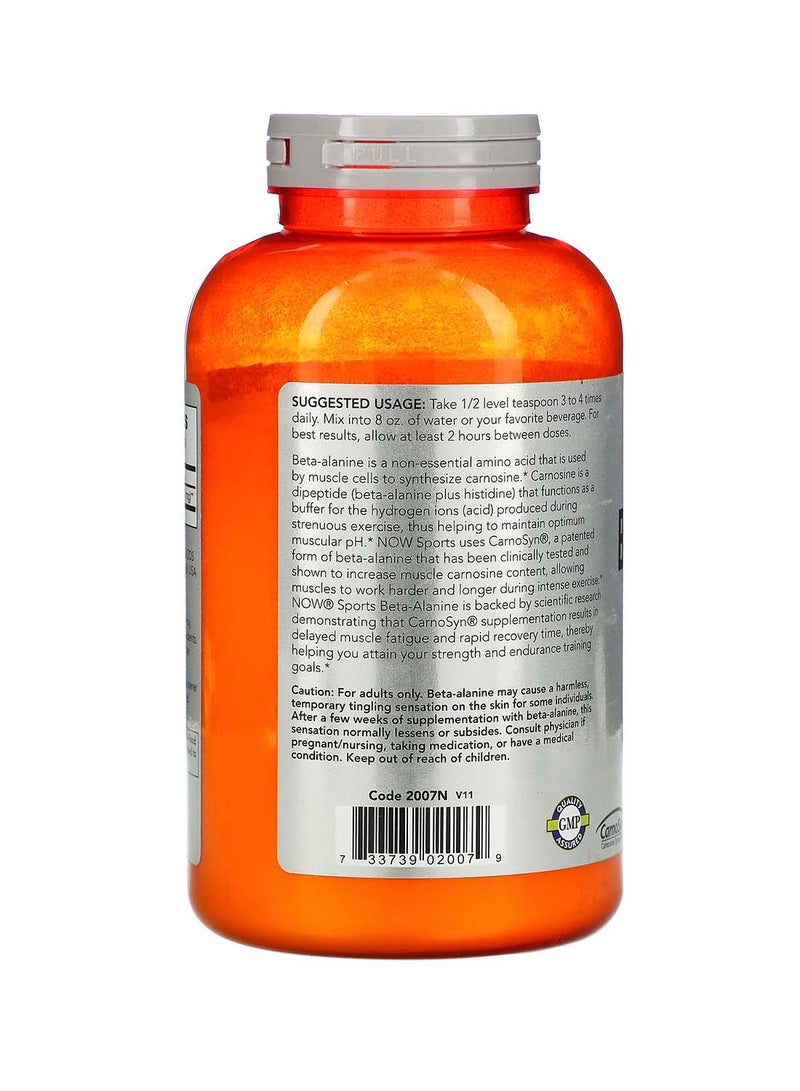 Now Foods NOW Sports Nutrition, Beta-Alanine Pure Powder 2,000 mg, Muscular Endurance*, 500 Grams - Image 3