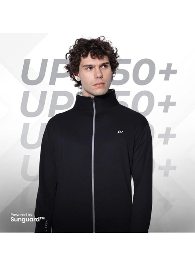 BLUE TYGA Men's Long Sleeve Nylon Sunscreen Jacket – Lightweight Sports, Travel, Gym, Running, Trekking Jacket with Zipper Closure – Casual Summer & Winter Wear  - Image 5