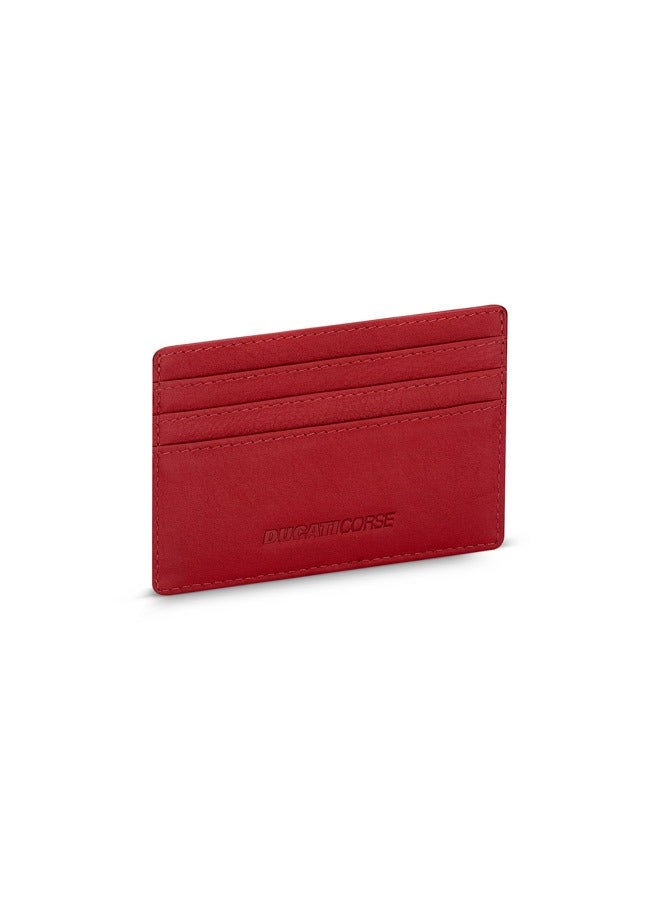 Ducati Corse Elegante Red Genuine Leather Card Case  - Image 2