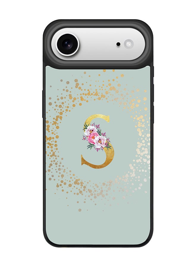 Stylizedd iPhone Air Case, [Compatible with MagSafe] Slim Magnetic cover Phone Case iPhone Air -Custom Monogram Floral - S  (Light Grey ) - Image 1