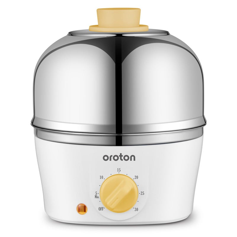 Oroton 9-Egg 304 Stainless Steel Egg Cooker â€“ Steam & Boil Eggs with Timer, Automatic Shut-Off & 3 Cooking Modes (Hard/Medium/Soft)â€‹ - Image 1