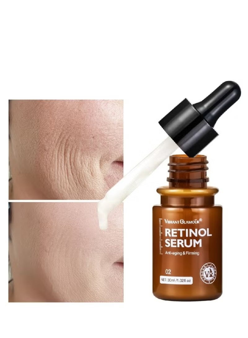 فايبرنت جلامور سيروم الوجه الريتينول 30 مل لمحاربة الشيخوخة وإصلاح التجاعيد وترطيب البشرة وإزالة البقع الداكنة لعلاج الخطوط الدقيقة - Image 5