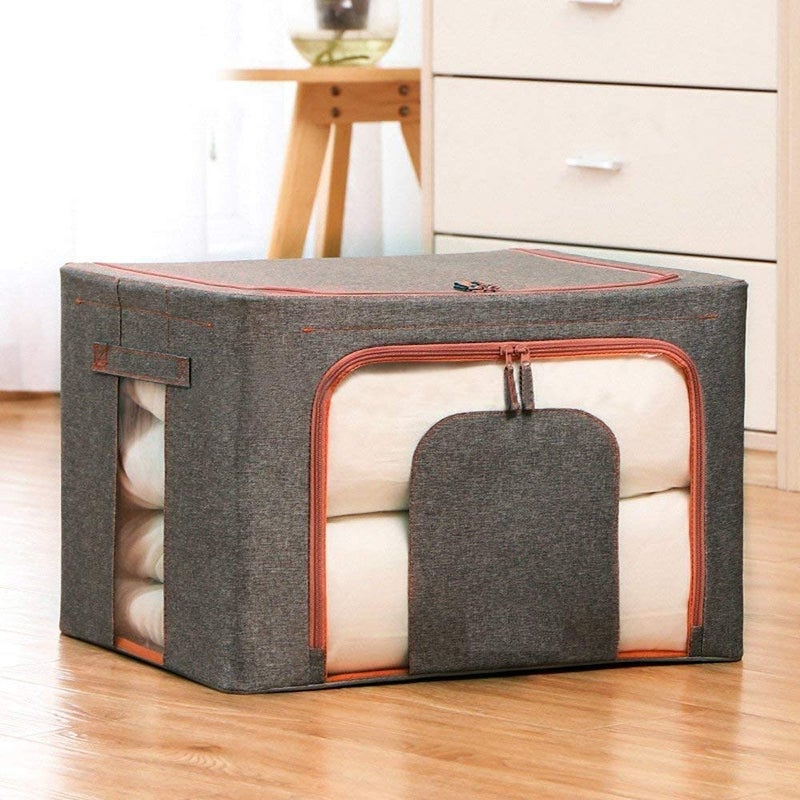 Valashiv 66 L Storage Clothes Rack Foldable Steel Tip Storage Living Boxes for Clothes Sari Cover and Bathroom Cosmetic Organizer - Image 3
