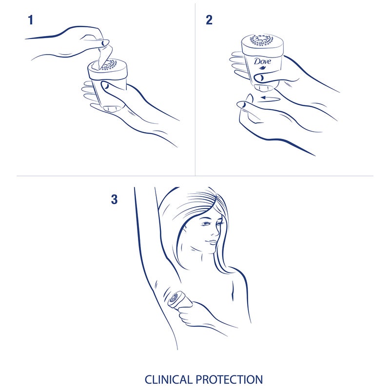 Dove مزيل العرق دوف للحماية السريرية، نظافة أصلية، 1.7 أونصة - Image 3
