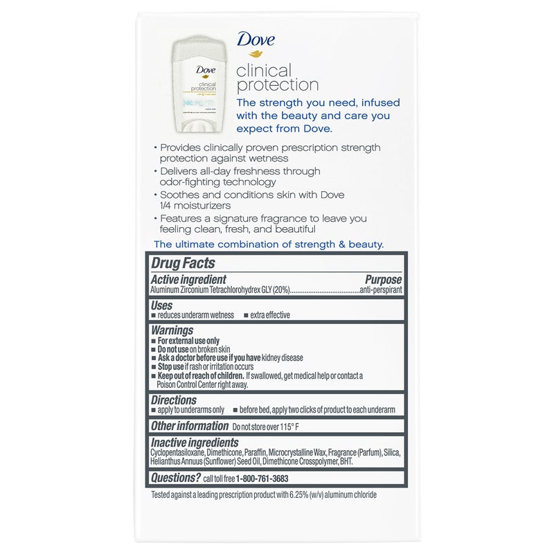 Dove مزيل العرق دوف للحماية السريرية، نظافة أصلية، 1.7 أونصة - Image 5