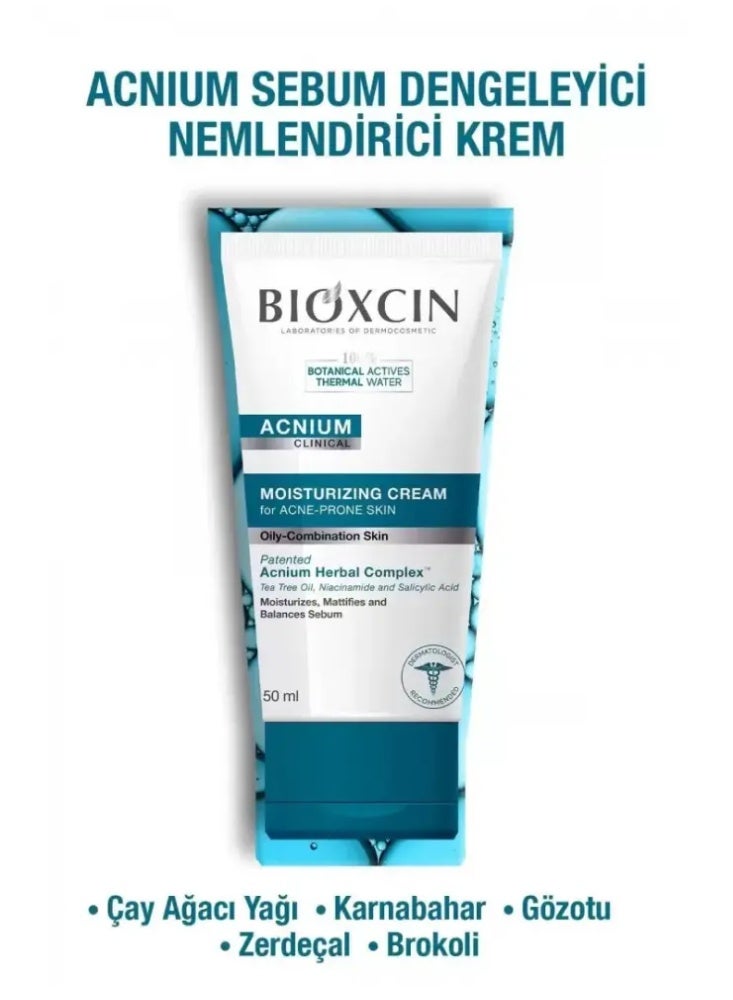 بيوكسين كريم مرطب من سلسلة ACNIUM للبشرة المعرضة لحب الشباب - 50 مل - Image 2