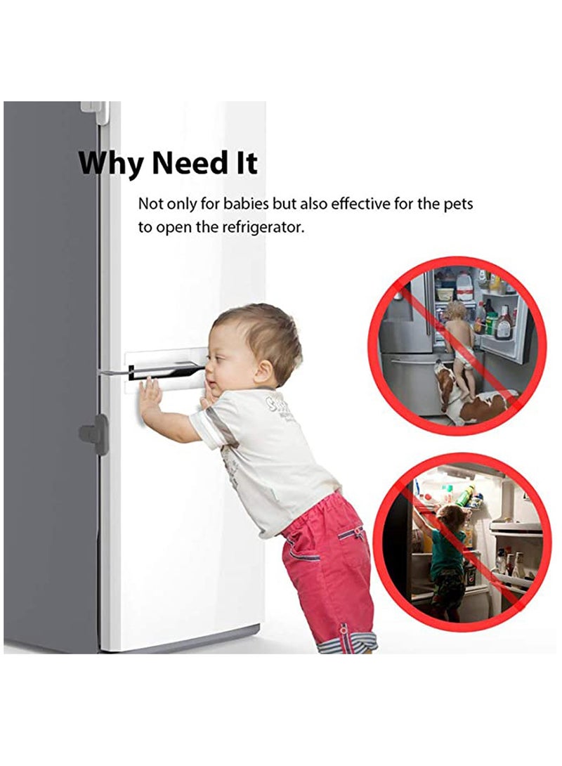 Excefore Child Proof Safety Locks Baby Proofing Cabinet Lock with 3M Adhesives Adjustable Strap Latches to Cabinets, Drawers, Cupboard, Oven, Fridge, Closet Seat, Door, Window - Image 5