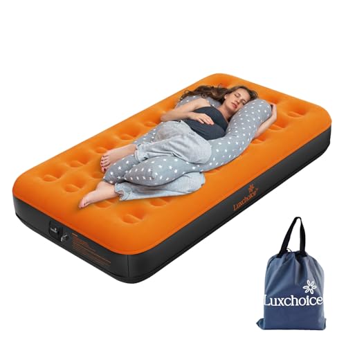 Luxchoice Air Mattress with Built-in USB Rechargeable Pump Camping Inflatable Mattress Portable Blow up Mattress Air Bed Guest Bed for Home Outdoors Hiking Travel - Image 1