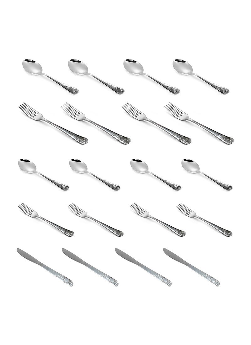 BLACKSTONE Stainless Steel Teaspoon Tablespoon Tea Fork Table Fork 20Pcs Cutlery Set  - Image 1