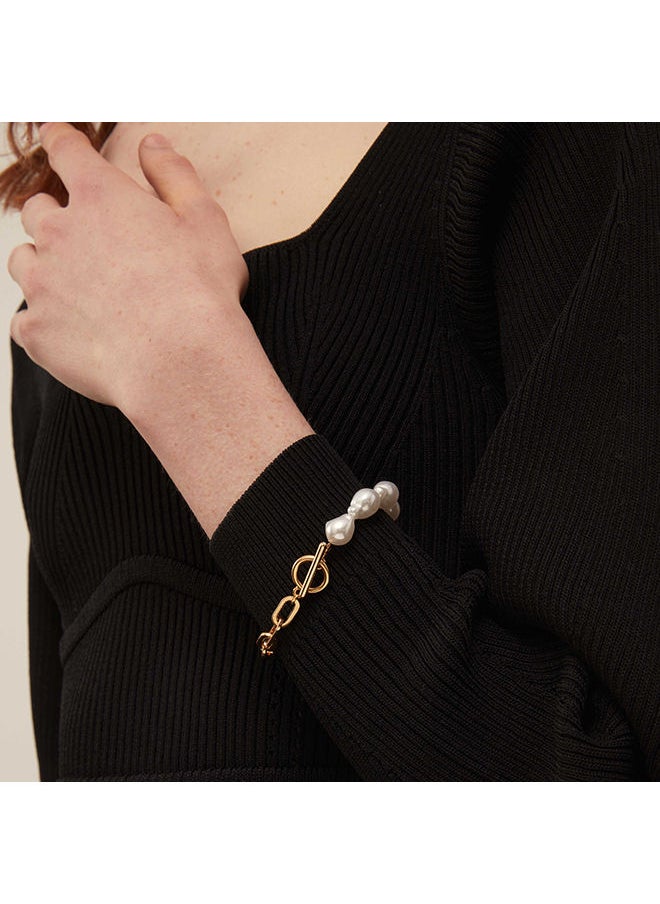 ORELIA LONDON - Pearl Asymetric Bracelet - Image 1