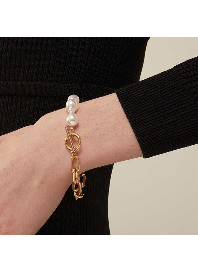 ORELIA LONDON - Pearl Asymetric Bracelet - Image 1