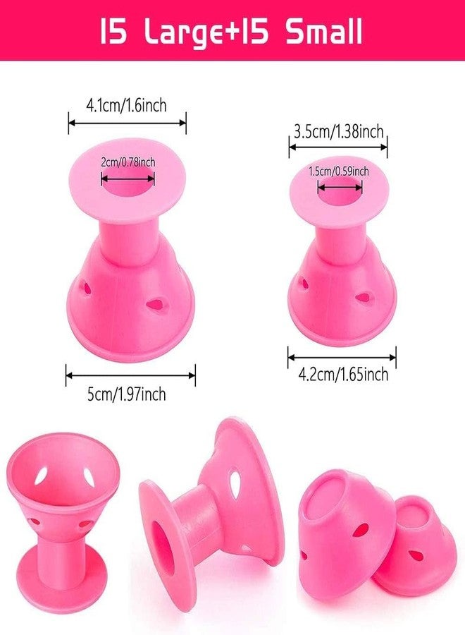 DNESHY Silicone Hair Curlers Heatless Rollers for Women (Pink, 10 pcs) - Image 4