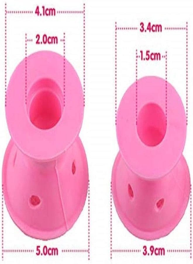 DNESHY Silicone Hair Curlers Heatless Rollers for Women (Pink, 10 pcs) - Image 3