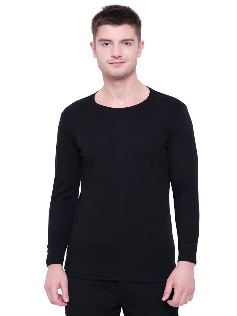 BODYCARE Mens Thermal Tops Crew Neck Full Sleeves Pack of 1-Black - Image 1