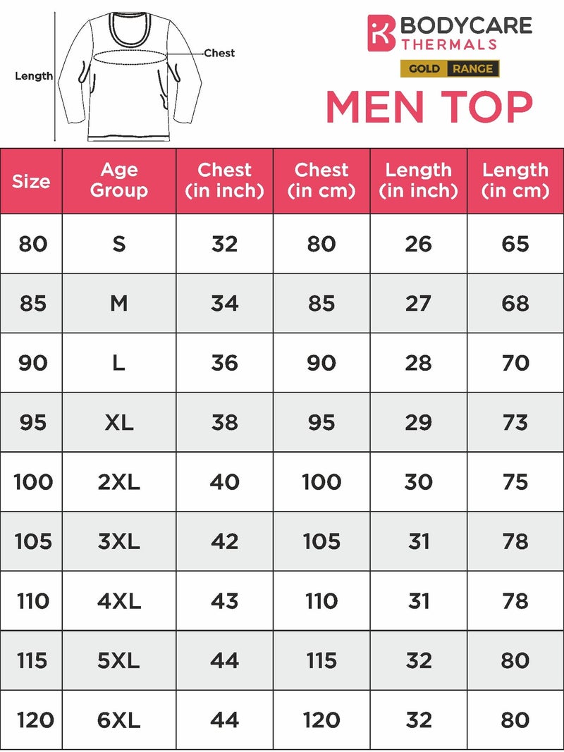 BODYCARE Mens Thermal Tops Crew Neck Full Sleeves Pack of 1-Black - Image 4