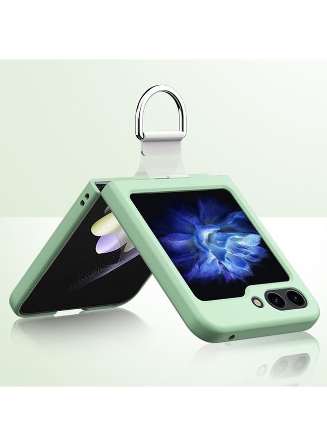 اس-توب جراب لهاتف Samsung Galaxy Z Flip5 مصنوع من السيليكون القابل للطي مع حلقة - Image 5