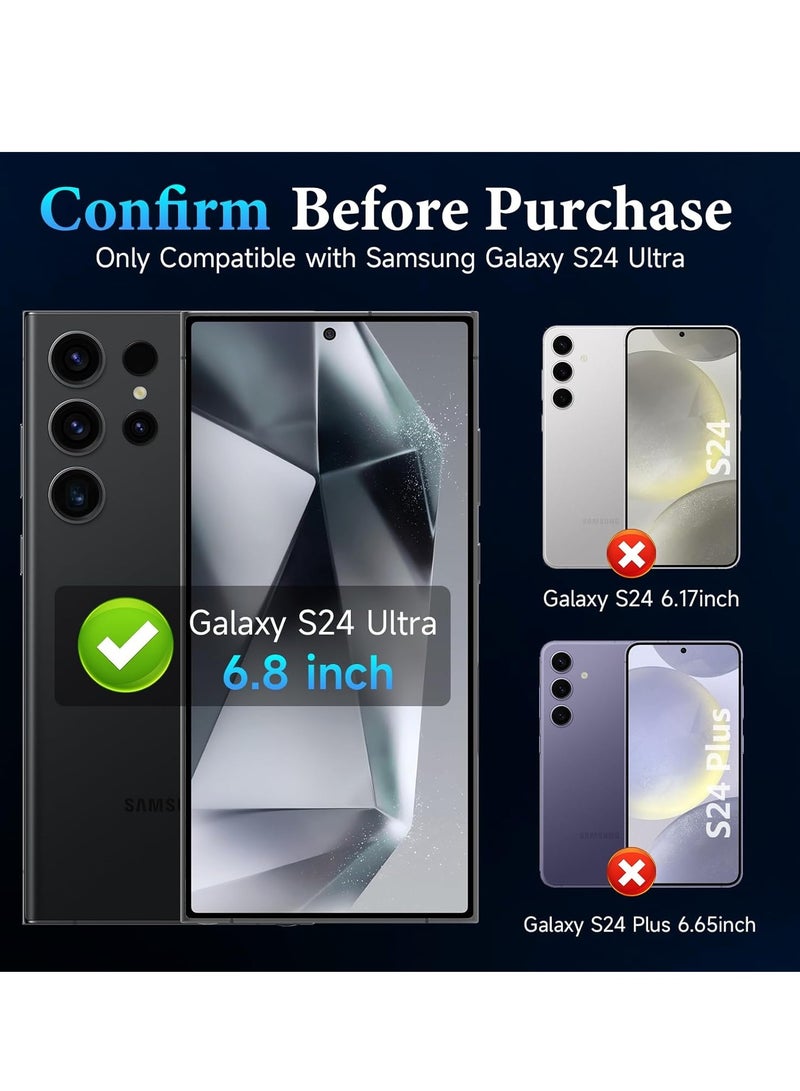 Samsung Galaxy S24 Ultra Screen Protector HD Clear Ceramic 2-Pack 9H Hardness Bubble Free Protector For Samsung Galaxy S24 Ultra 6.8-inch - Image 2