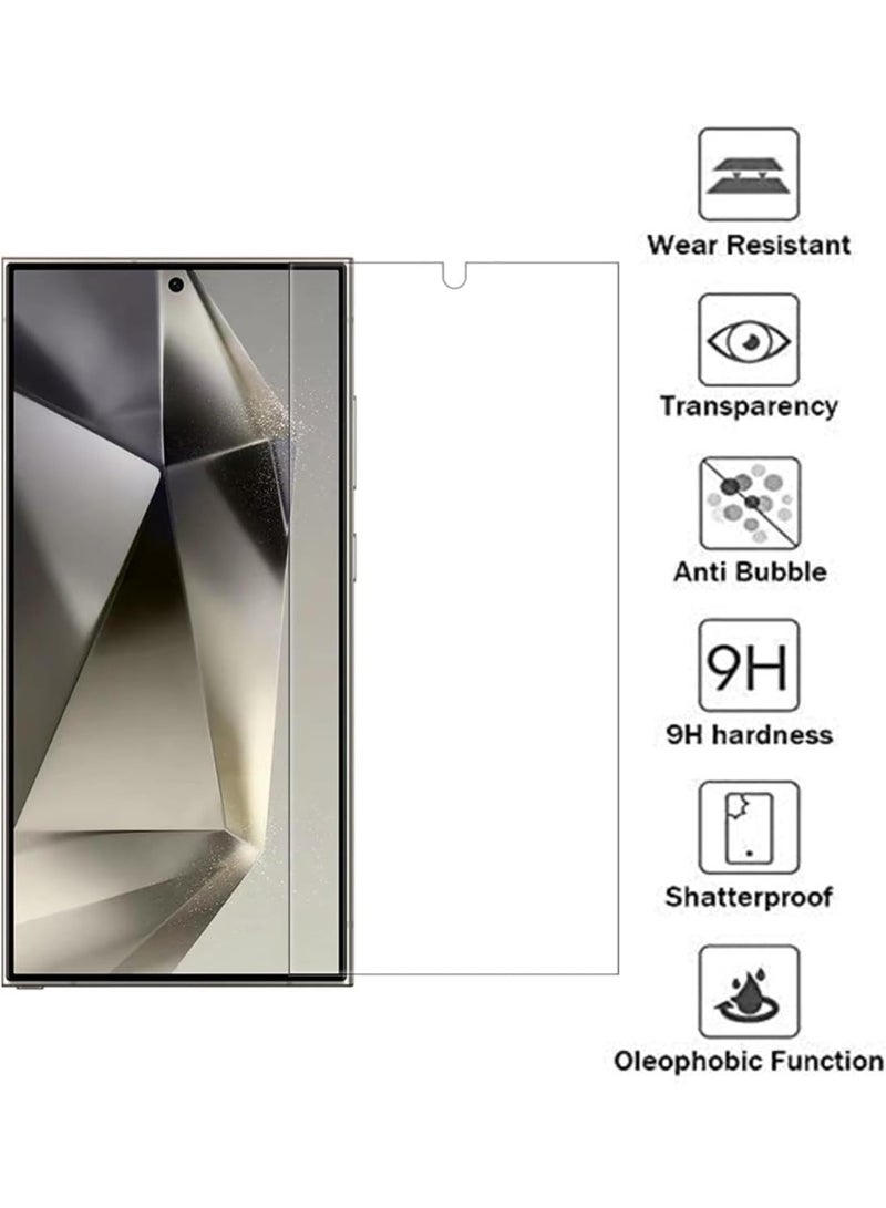 Samsung Galaxy S24 Ultra Screen Protector HD Clear Ceramic 2-Pack 9H Hardness Bubble Free Protector For Samsung Galaxy S24 Ultra 6.8-inch - Image 5