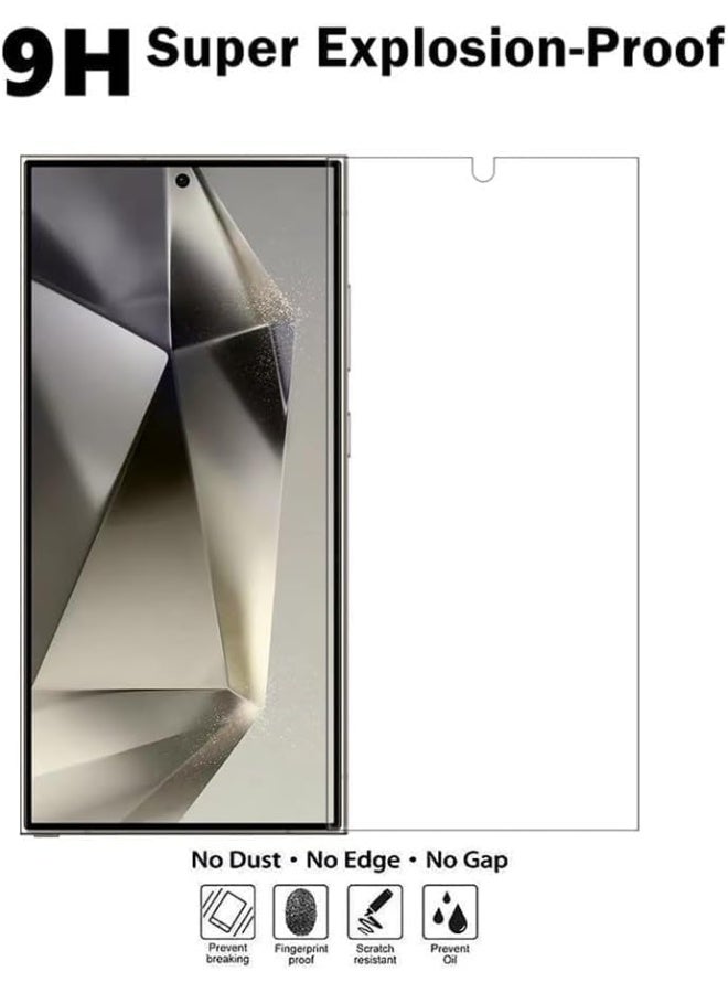 Samsung Galaxy S24 Ultra Screen Protector HD Clear Ceramic 2-Pack 9H Hardness Bubble Free Protector For Samsung Galaxy S24 Ultra 6.8-inch - Image 4