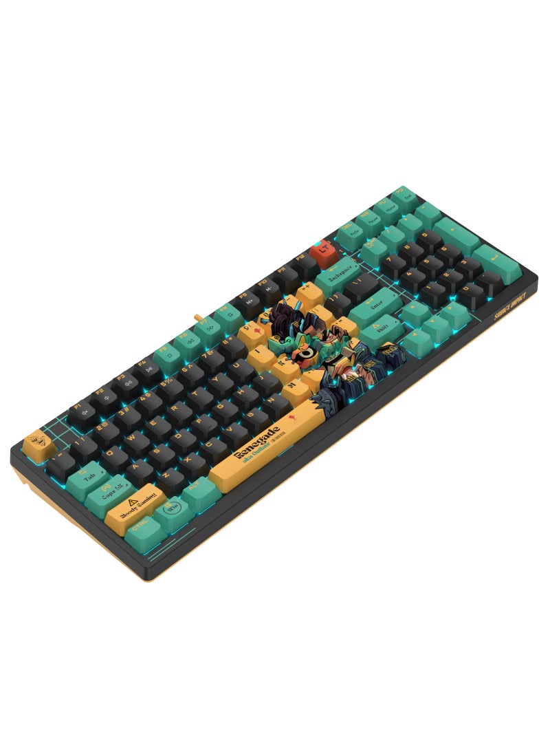 Bloody - Alpha Optical Switch Performance Gaming Keyboard AT98, Adjustable Actuation Point, Gaming PBT Keycaps, 7 RGB Backlit Effects, Stealth Quiet Typing, Renegade Design - Image 1