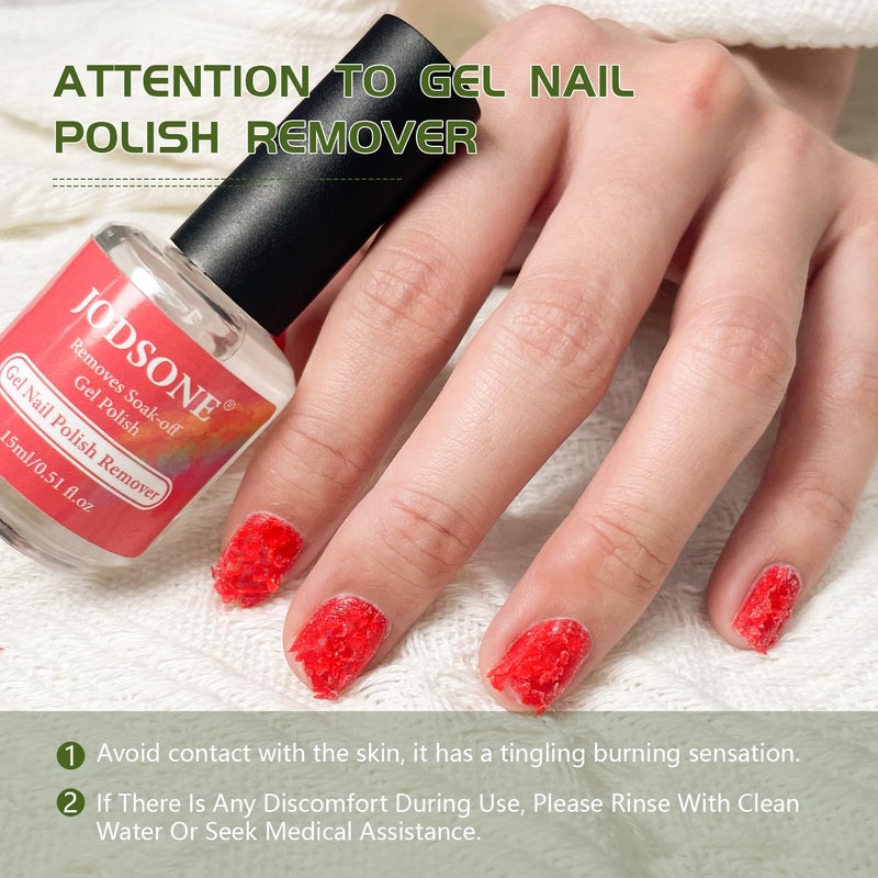 JODSONE Gel Nail Remover Quick Gel Nail Polish Remover and Base Coat Top Coat Simple Set is Suitable for Beginners to Try - Image 3