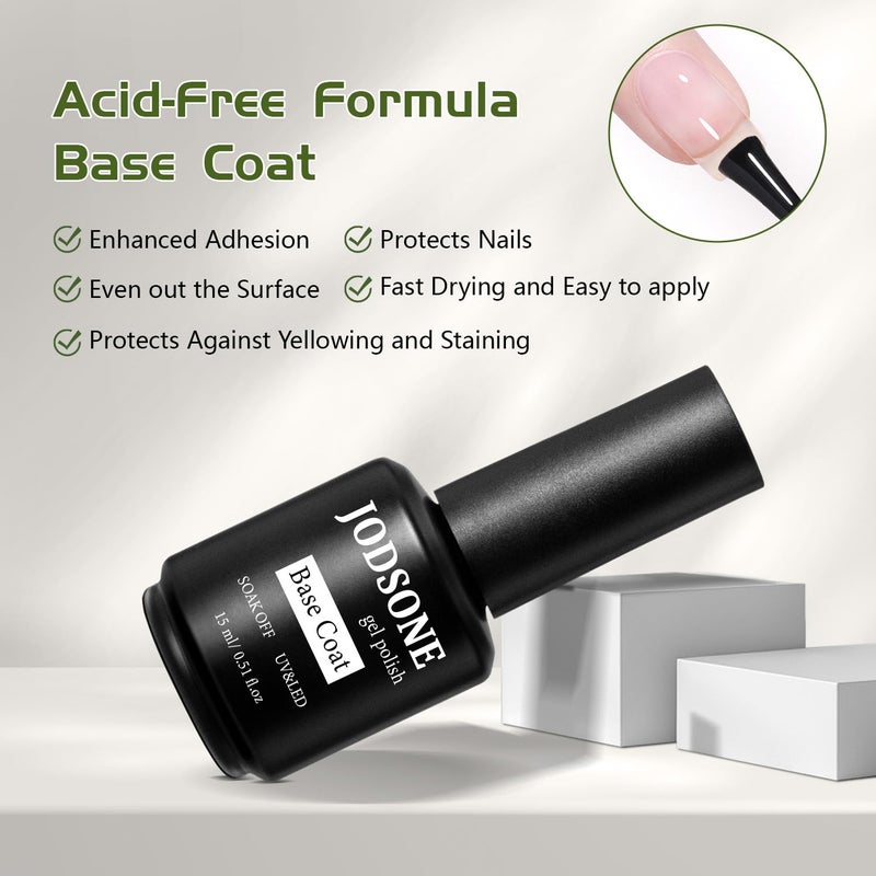 JODSONE Gel Nail Remover Quick Gel Nail Polish Remover and Base Coat Top Coat Simple Set is Suitable for Beginners to Try - Image 5