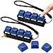 Ferreve 2 Pcs Keyboard Fidget Toys Fidget Clicker Keyboard FourButton Clicker Keychain Button ADHD Stress Relief Gifts for Adult to Relief Stress Pass The TimeBlue - Image 2