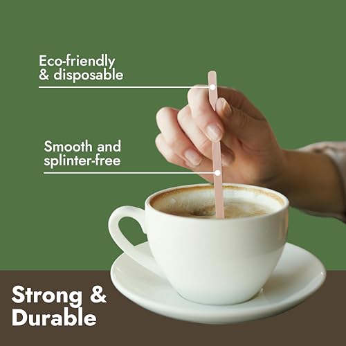 Perfect Stix Wooden Coffee Stirrer Stick, 7-1/2" Length (Pack of 100) - Packaging May Vary - Image 4