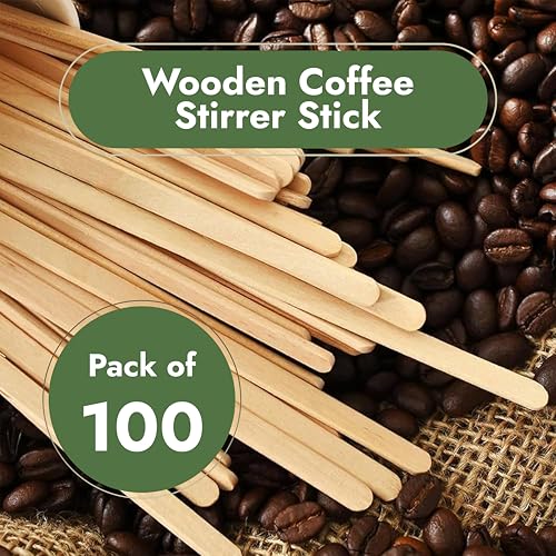 Perfect Stix Wooden Coffee Stirrer Stick, 7-1/2" Length (Pack of 100) - Packaging May Vary - Image 2