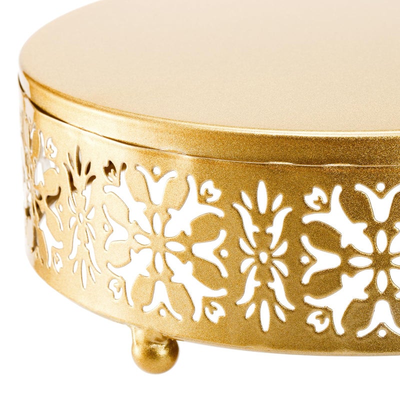 Coloch 3 Pieces Golden Cake Stand Set, 8/10/12 Inch Round Metal Dessert Display Stand Decorative Cake Holder Cupcake Pastry Candy Display Plate for Wedding, Party, Birthday, Event - Image 3