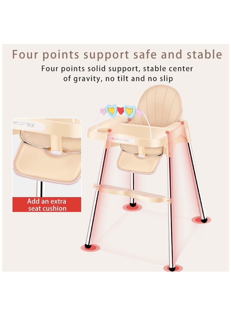 فول جوي كرسي طعام قابل للطي قابل للتعديل متعدد الوظائف  -وردي - Image 4