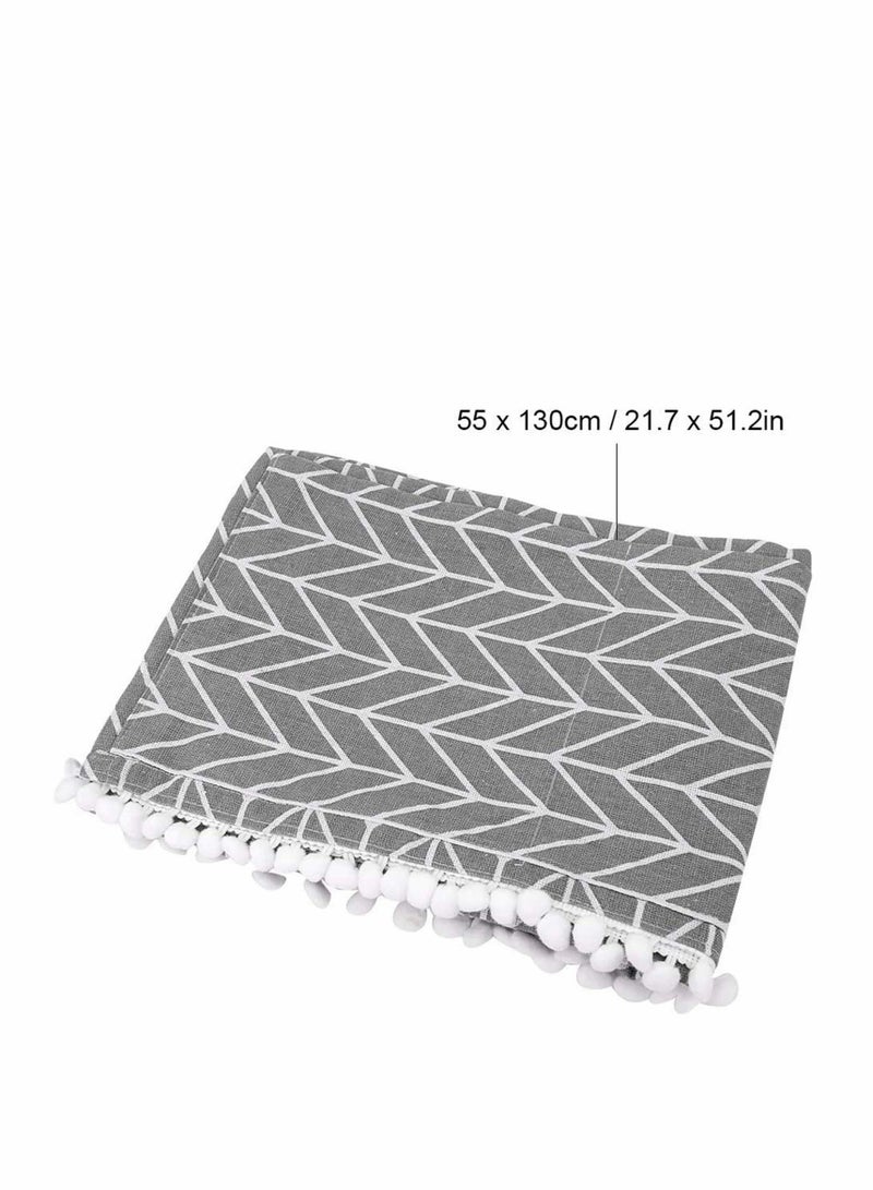 SYOSI Fridge Dust Cover,Refrigerator Dust Proof Cover,Washing Machine Top Cover,Washing Machine Cover (55x130cm Gray Arrow)  - Image 2